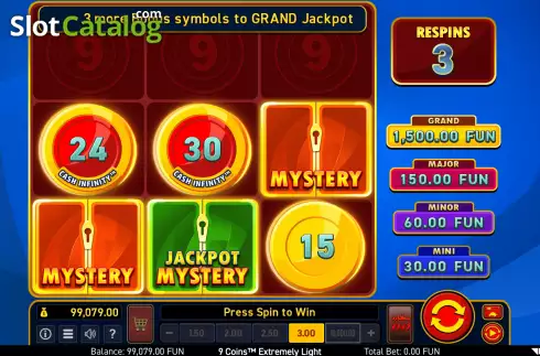 Скрин6. 9 Coins Extremely Light слот