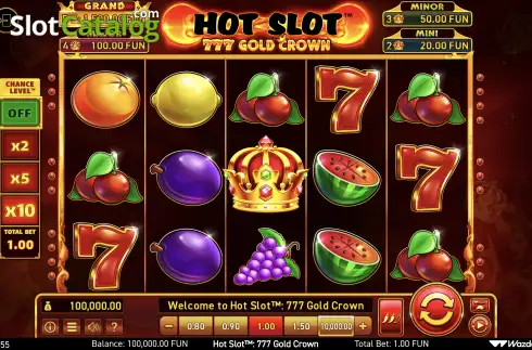 Скрин2. Hot Slot: 777 Gold Crown слот