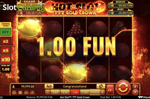 Скрин3. Hot Slot: 777 Gold Crown слот