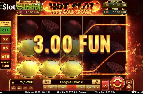 Скрин4. Hot Slot: 777 Gold Crown слот