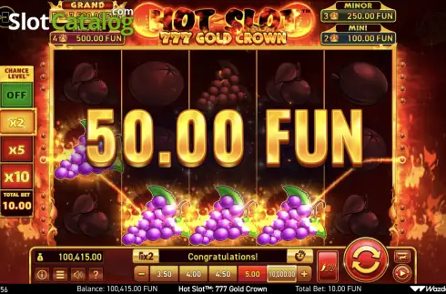 Скрин6. Hot Slot: 777 Gold Crown слот