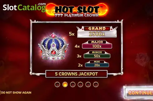 Скрин2. Hot Slot: 777 Platinum Crown слот