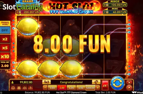 Скрин4. Hot Slot: 777 Diamond Crown слот
