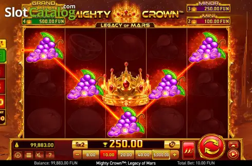 Скрин3. Mighty Crown: Legacy of Mars слот