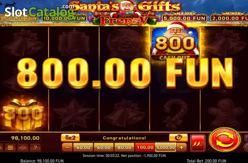 Скрин3. Santa's Gifts Frenzy слот