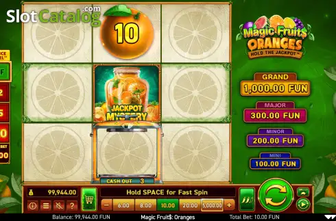 Скрин2. Magic Fruits: Oranges слот