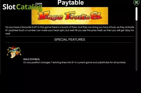 Скрин5. Magic Fruits 81 слот