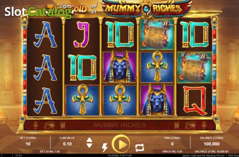 Скрин2. James Gold and the Mummy Riches слот