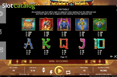 Скрин7. James Gold and the Mummy Riches слот