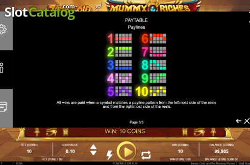 Скрин8. James Gold and the Mummy Riches слот