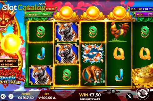 Скрин3. Dragon Power Triple Gold (Wild Streak Gaming) слот