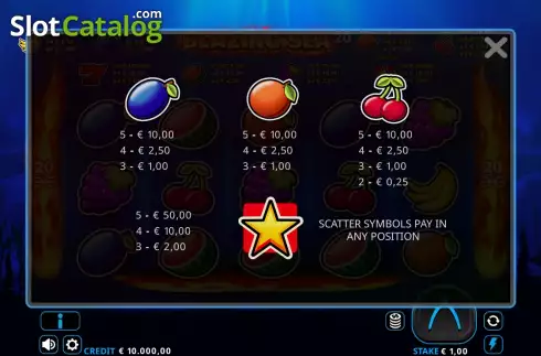 Скрин7. Blazing Sea 20 слот