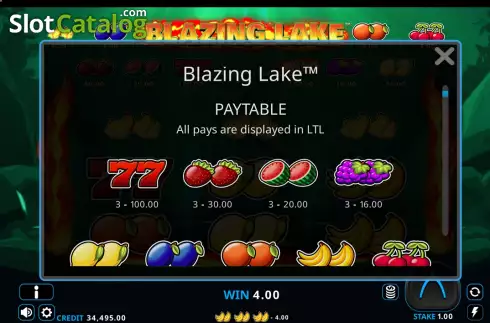 Скрин4. Blazing Lake слот