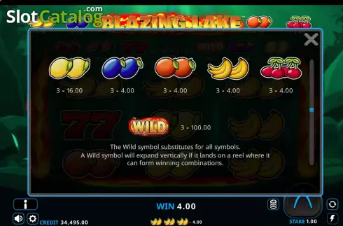 Скрин5. Blazing Lake слот