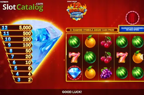 Скрин2. 12 Super Hot Diamonds Ultimate слот
