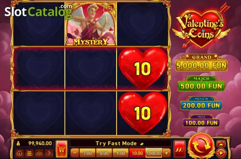 Скрин2. Valentine's Coins слот