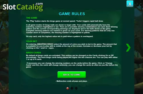 Скрин7. Amazonia Bingo слот