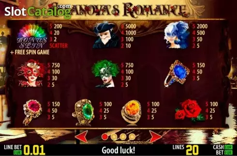 Скрин2. Casanova's Romance HD слот