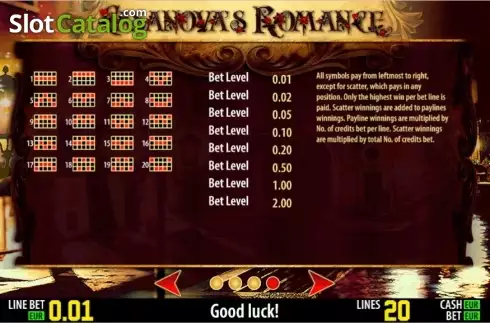 Скрин5. Casanova's Romance HD слот