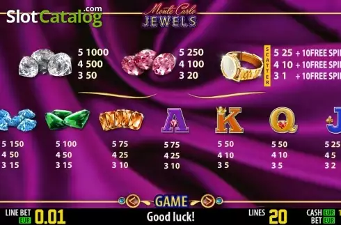 Скрин3. Monte Carlo Jewels HD слот