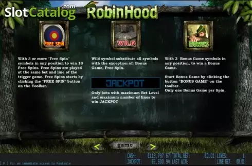 Скрин3. Robin Hood HD слот