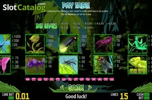 Скрин2. Insect World HD слот