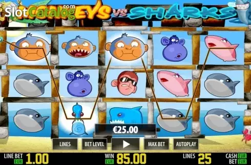 Скрин6. Monkeys vs Sharks HD слот