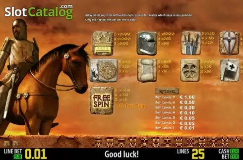 Скрин2. The Last Crusade HD слот