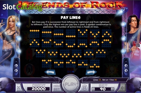 Скрин9. Legends of Rock слот