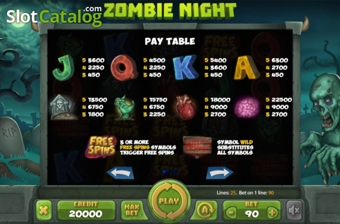 Скрин6. Zombie Night слот