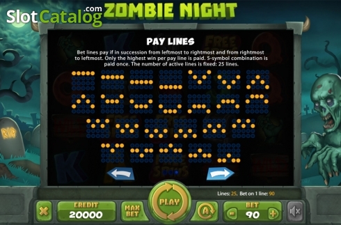 Скрин8. Zombie Night слот