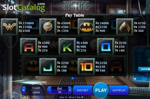 Скрин7. Justice слот