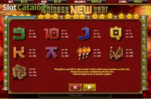 Скрин3. Chinese New Year (XIN Gaming) слот