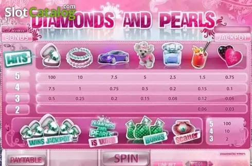 Скрин4. Diamonds and Pearls слот