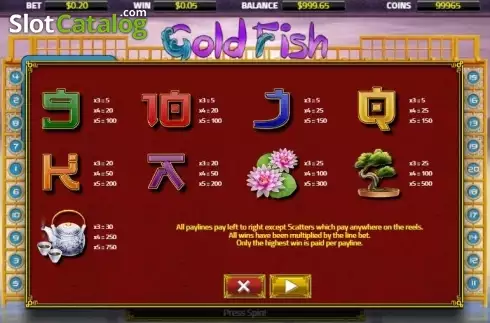Скрин4. Gold Fish (XIN Gaming) слот