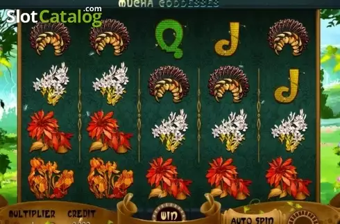 Скрин2. Mucha Goddesses слот