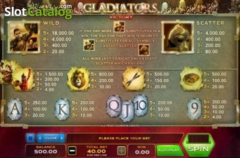 Скрин6. Gladiators Victory слот
