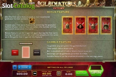 Скрин7. Gladiators Victory слот