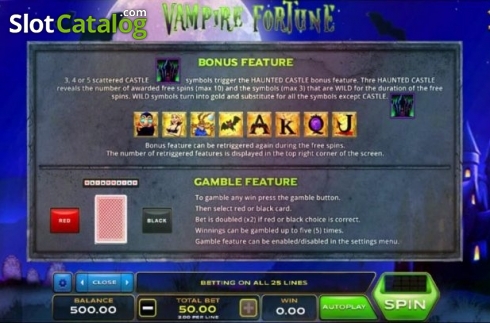 Скрин5. Vampire Fortune слот