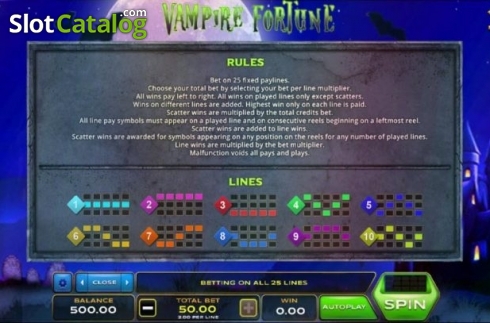 Скрин6. Vampire Fortune слот