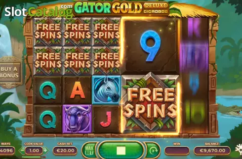 Скрин6. Gator Gold Deluxe Gigablox слот