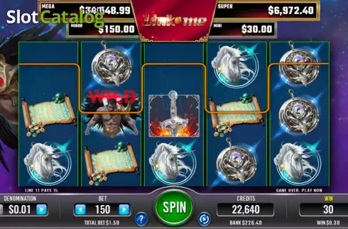 Скрин3. Link Me Warrior Angels слот