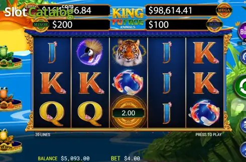 Скрин2. King Fu Frog Animals слот