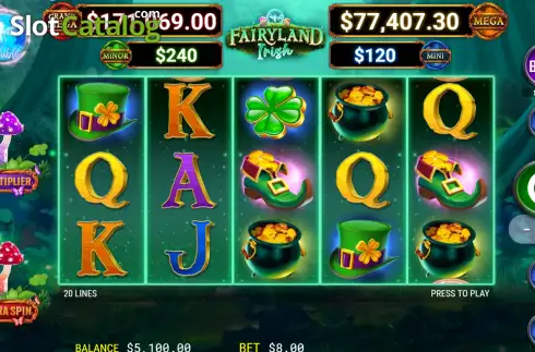 Скрин2. Fairyland Irish слот