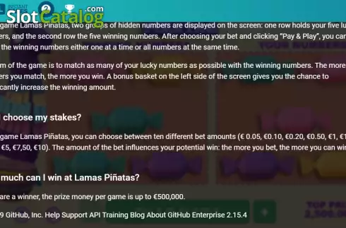 Скрин8. Lamas Piñatas слот