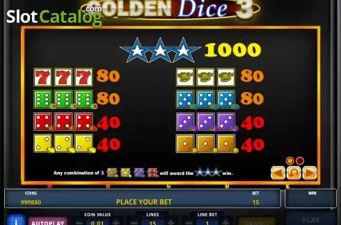 Скрин6. Golden Dice 3 слот