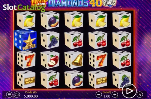 Скрин2. Hot Diamonds 40 Dice слот