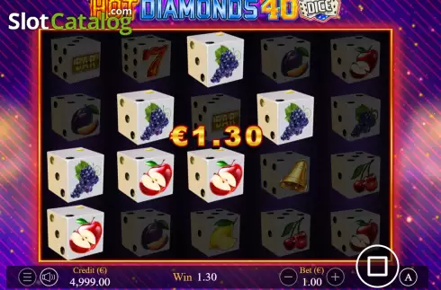 Скрин3. Hot Diamonds 40 Dice слот