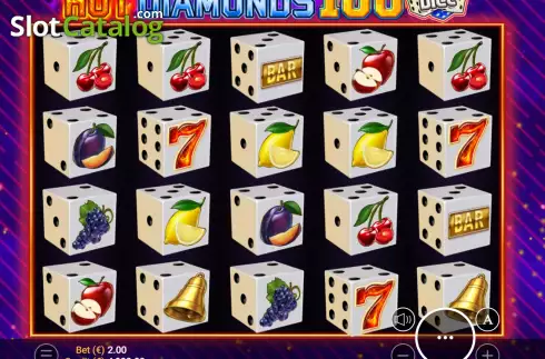 Скрин3. Hot Diamonds 100 Dice слот