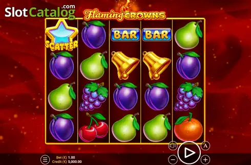 Скрин2. Flaming Crowns слот